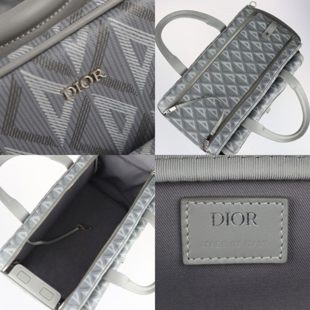 Dior Hit The Road Pet Carry Bag Boston Bag 1 Cdp h42 E Leather Gray - Picture 10 of 10